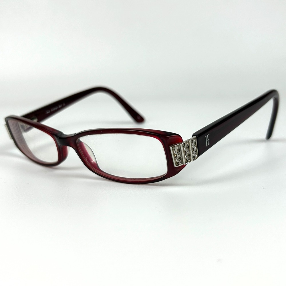 Helium Paris 4146 Women Eyeglasses Frame Burgundy Rhinestone Cat Eye 51-16-135mm